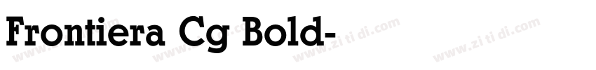 Frontiera Cg Bold字体转换